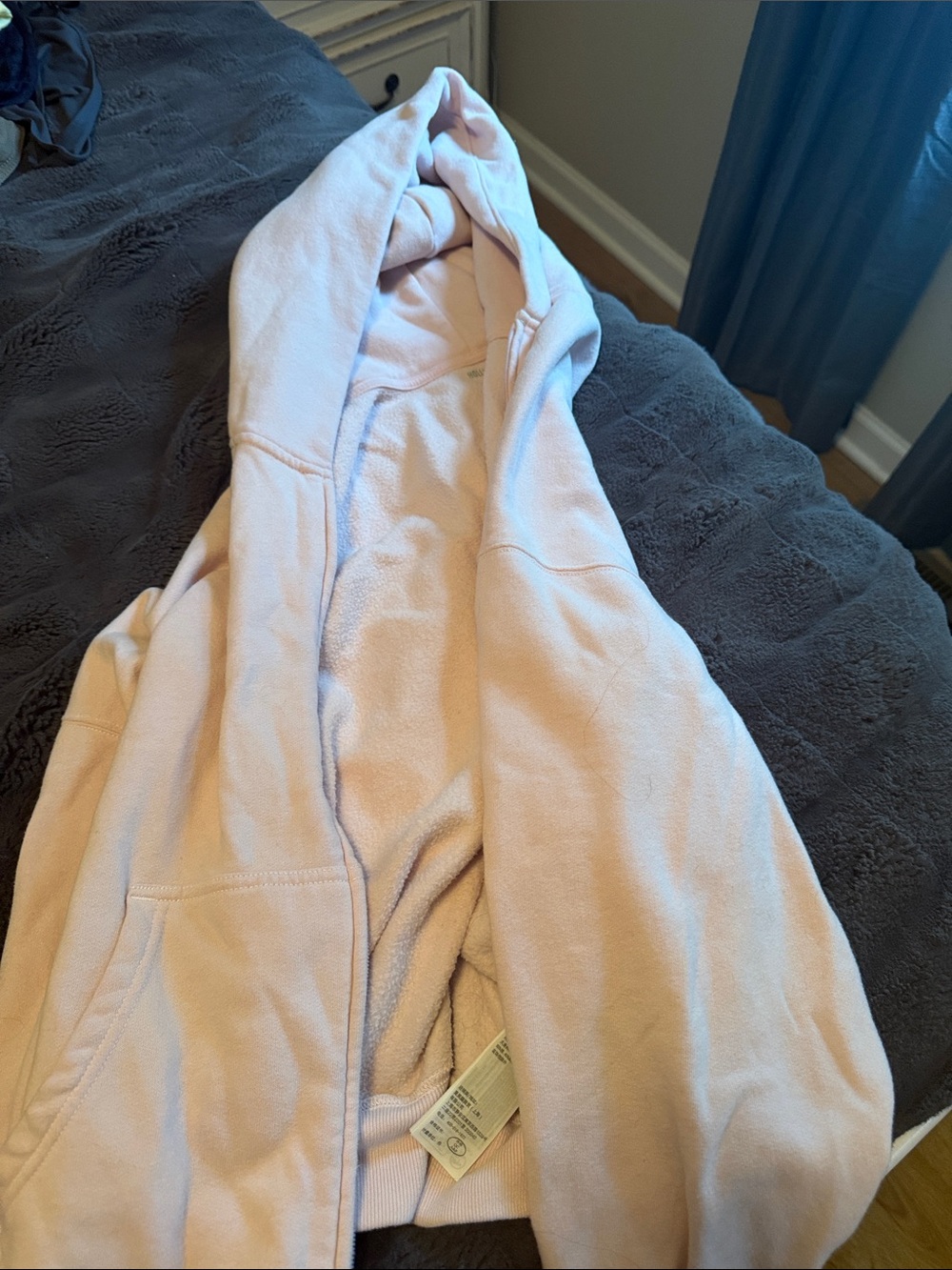 Hollister Light Pink Hooded Fleece Utility Jacket